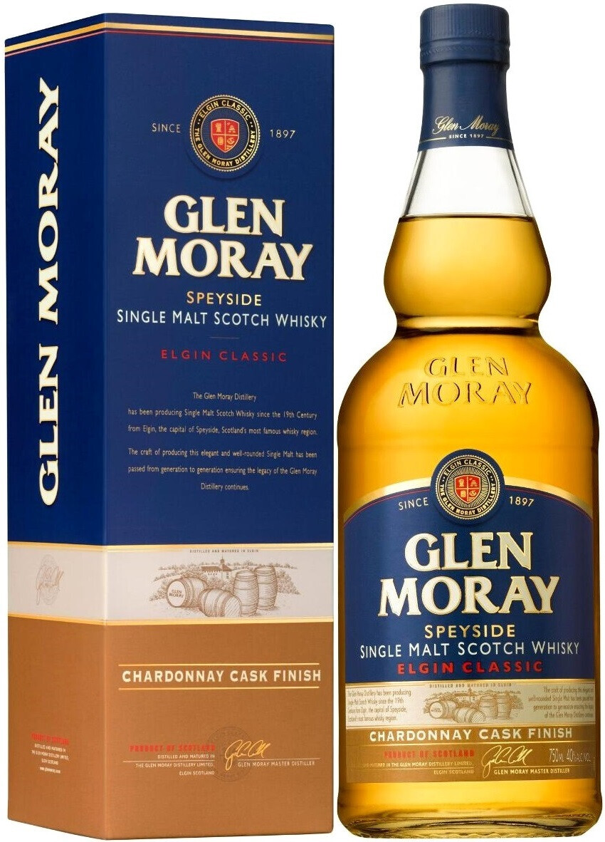 Glen Moray Elgin Classic Chardonnay Cask Finish, gift box