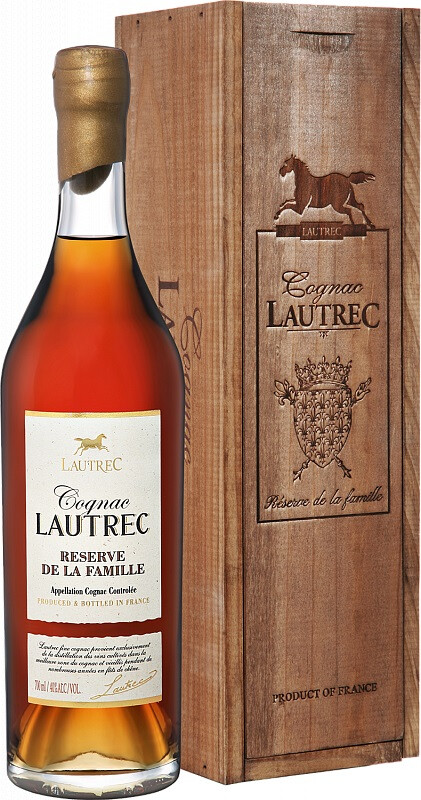 Cognac "Lautrec" Reserve De La Famille, wooden box