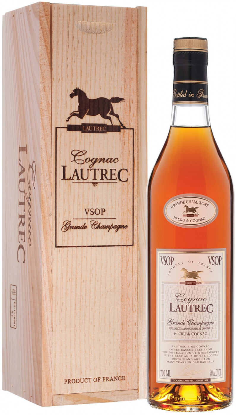 Cognac "Lautrec" VSOP, wooden box