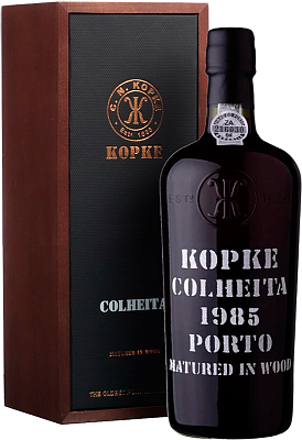  вино Kopke, Colheita Port, 1985, in wooden box